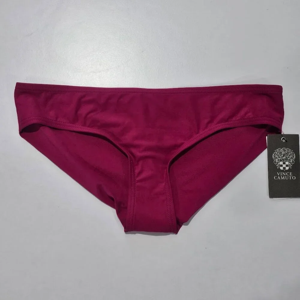 Vince Camuto Riviera Shirred Cheeky Bikini Bottoms